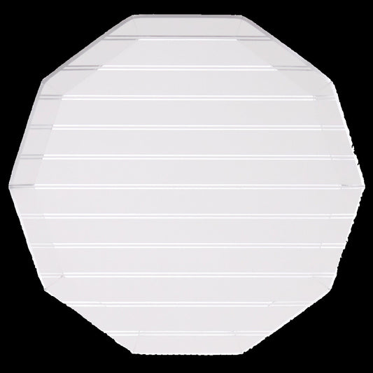 Silver Large Stripe Plates