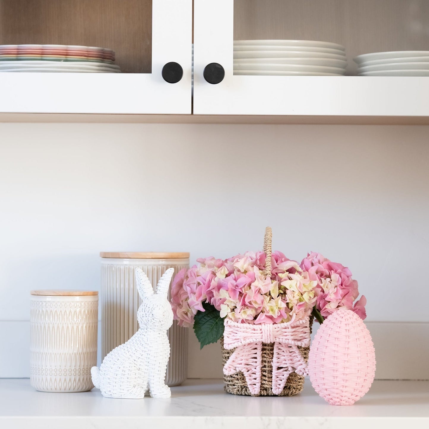 Wicker Bow Easter Basket