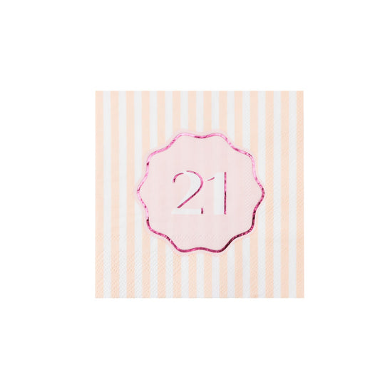 21st Birthday Cocktail Napkins