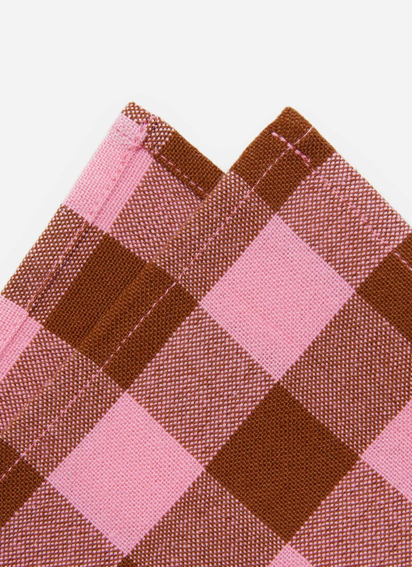 Gingham Candy Nutmeg & Pink Napkins