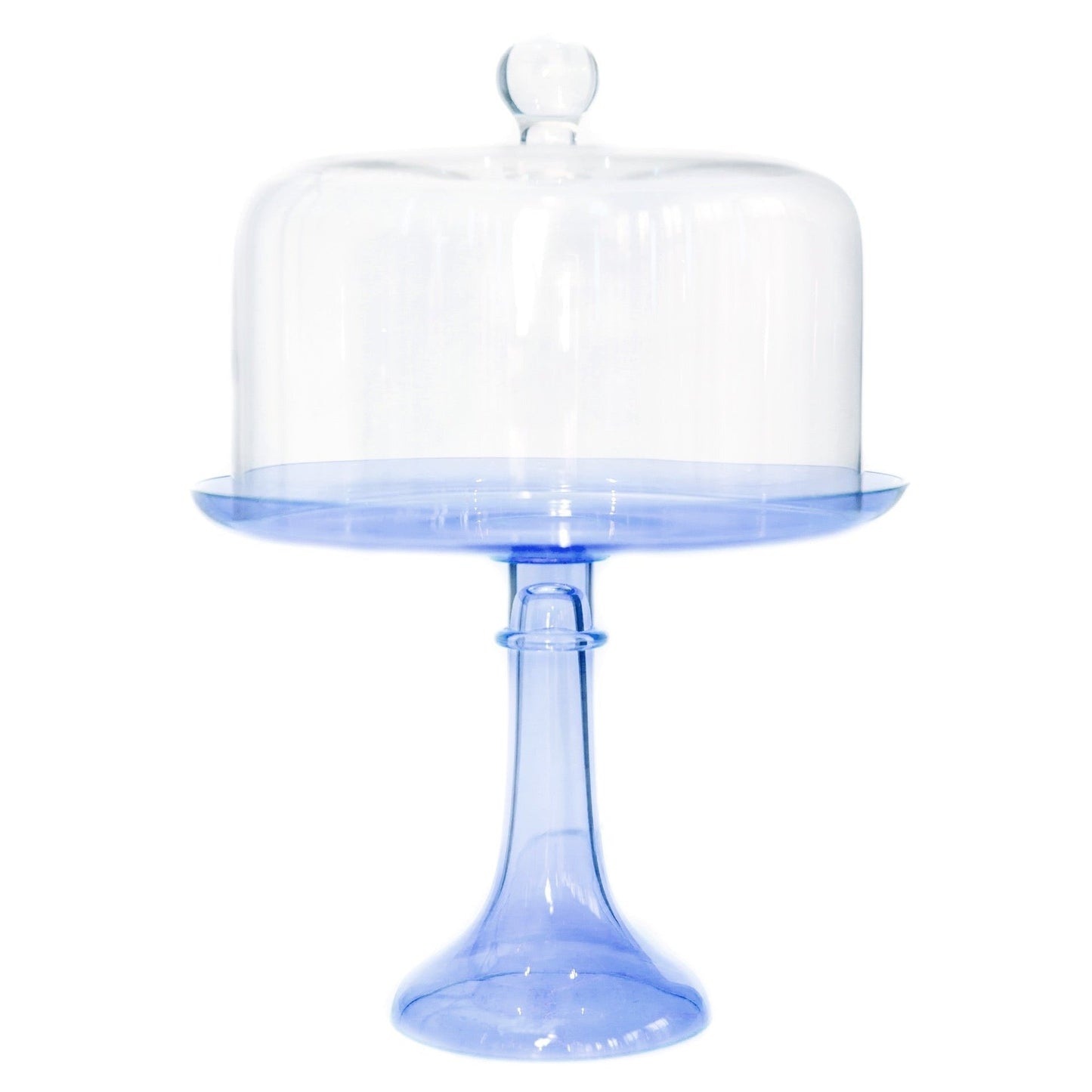 Cobalt Blue Glass Cake Stand