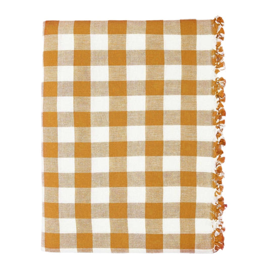 Gingham Goldenrod Tablecloth