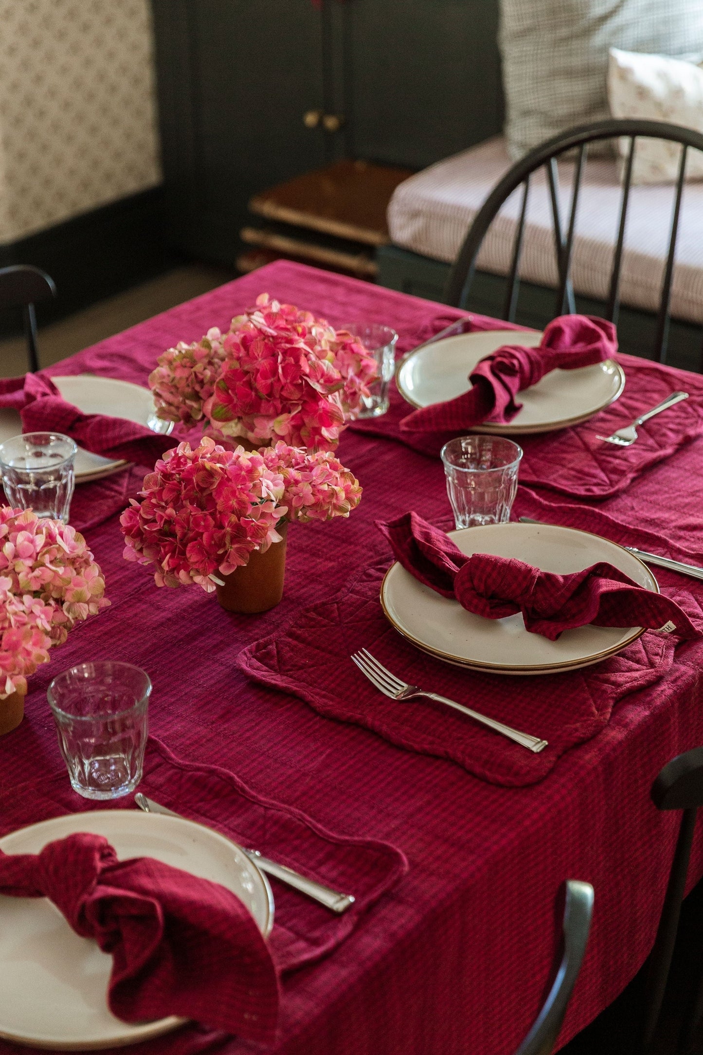Soho Two Toned Bordeaux Napkins