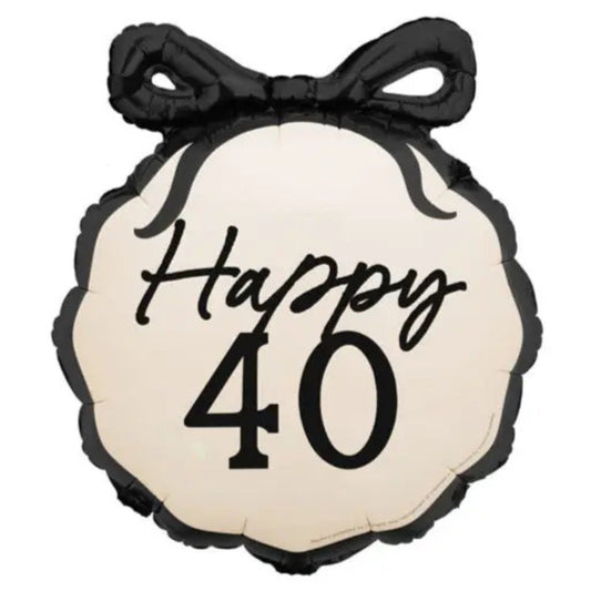 Happy Birthday 40 Milestone Years Round Foil Balloon