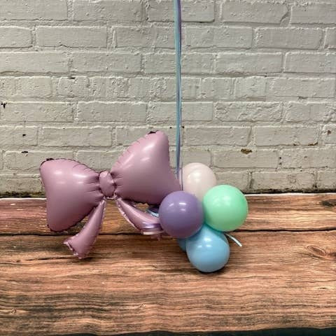 Pink Mini Bow Foil Balloon Set