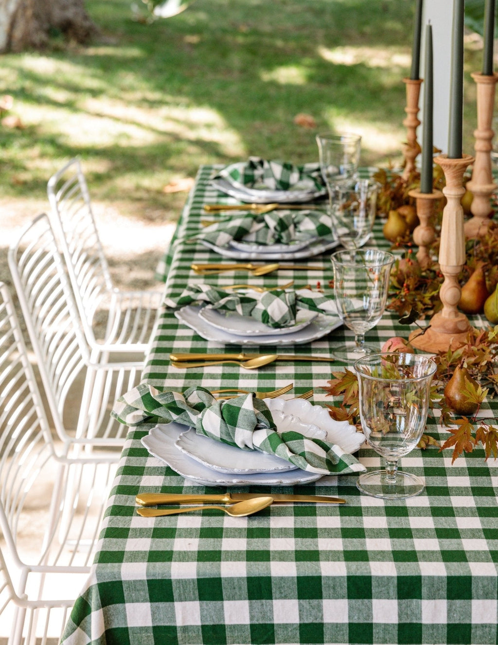 Gingham Hunter Tablecloth