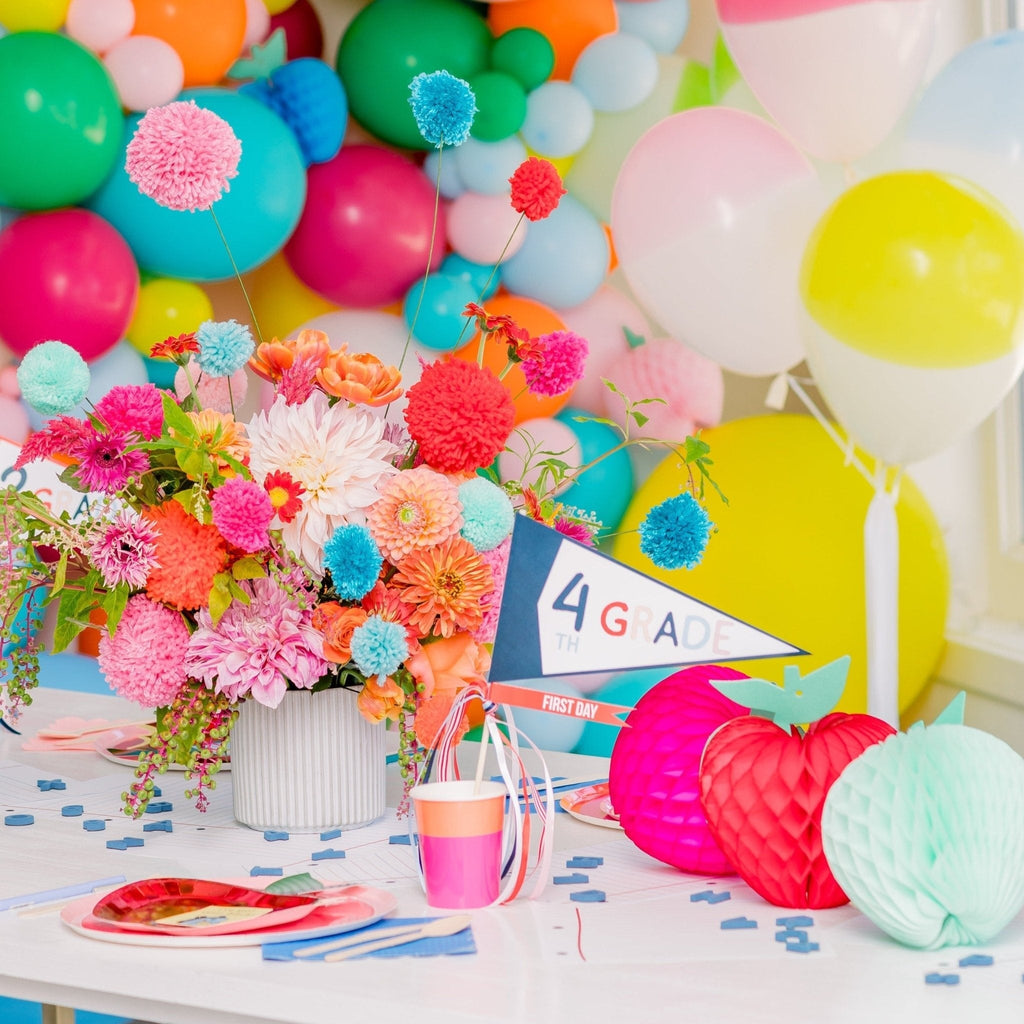 Pink Honeycomb Apple Decoration