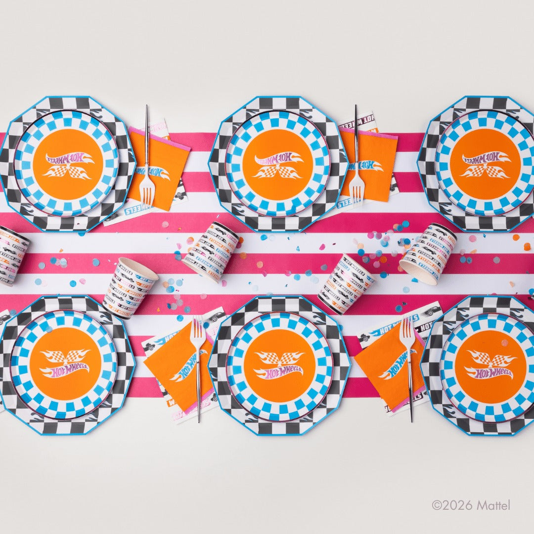 Hot WheelsTM X Bonjour Fete Blue Checker Small Plates