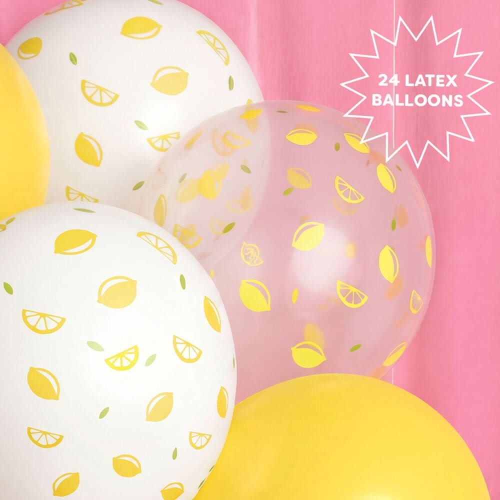 Lemon Printed Latex Balloon Set