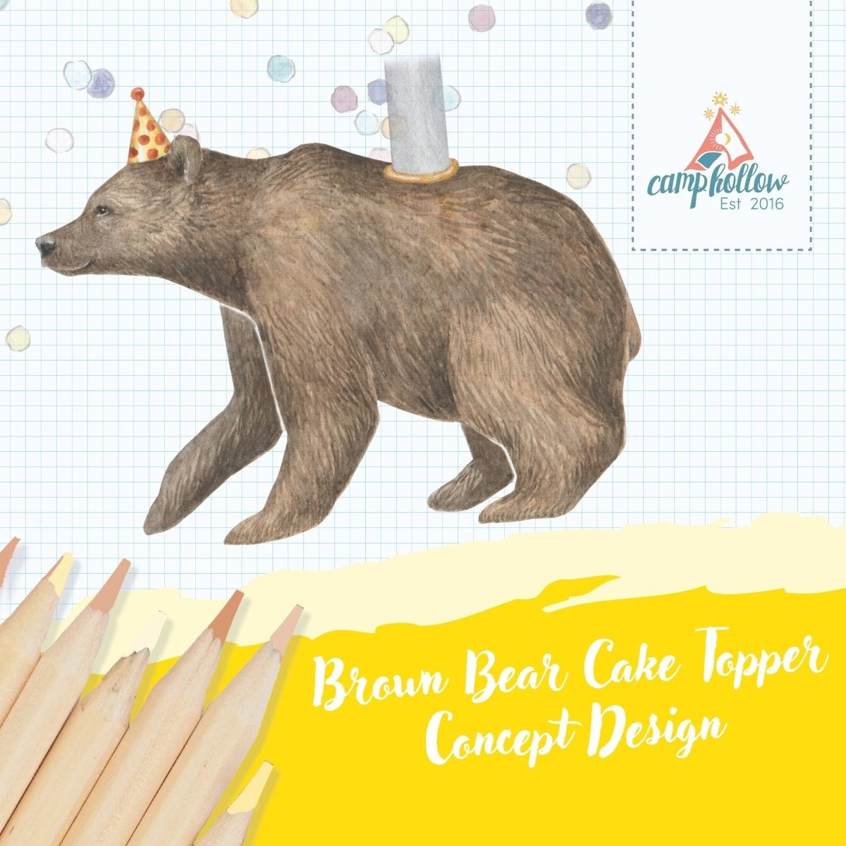 Brown Bear Birthday Candle Holder