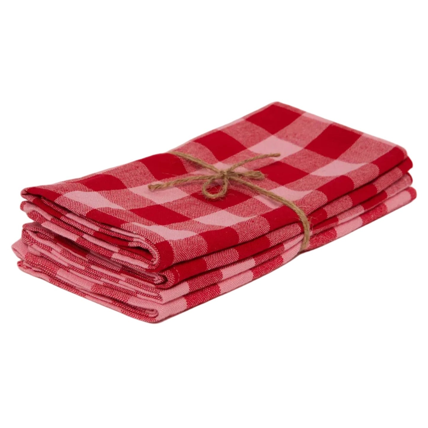 Gingham Red & Pink Napkins