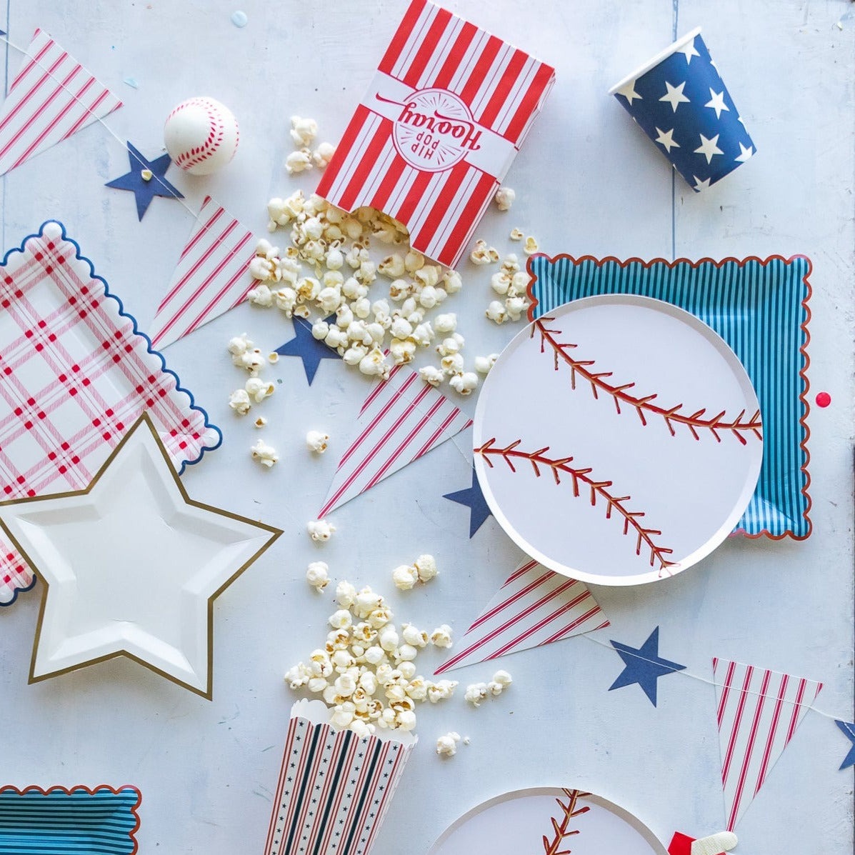 Red & White Striped Popcorn Bags