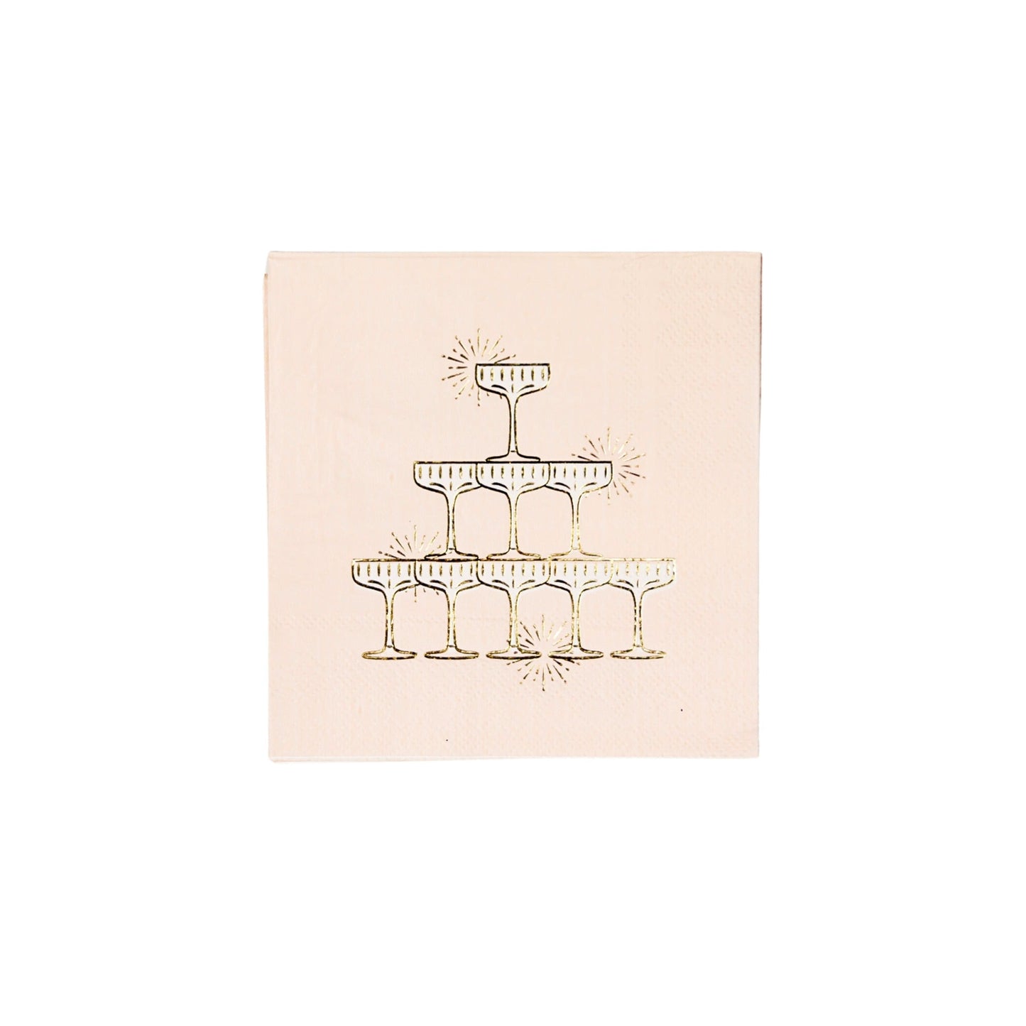 Champagne Tower Peach Cocktail Napkins