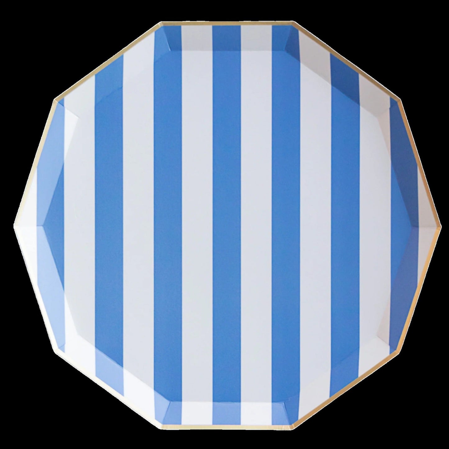 Palisades Blue Signature Cabana Stripe Plates