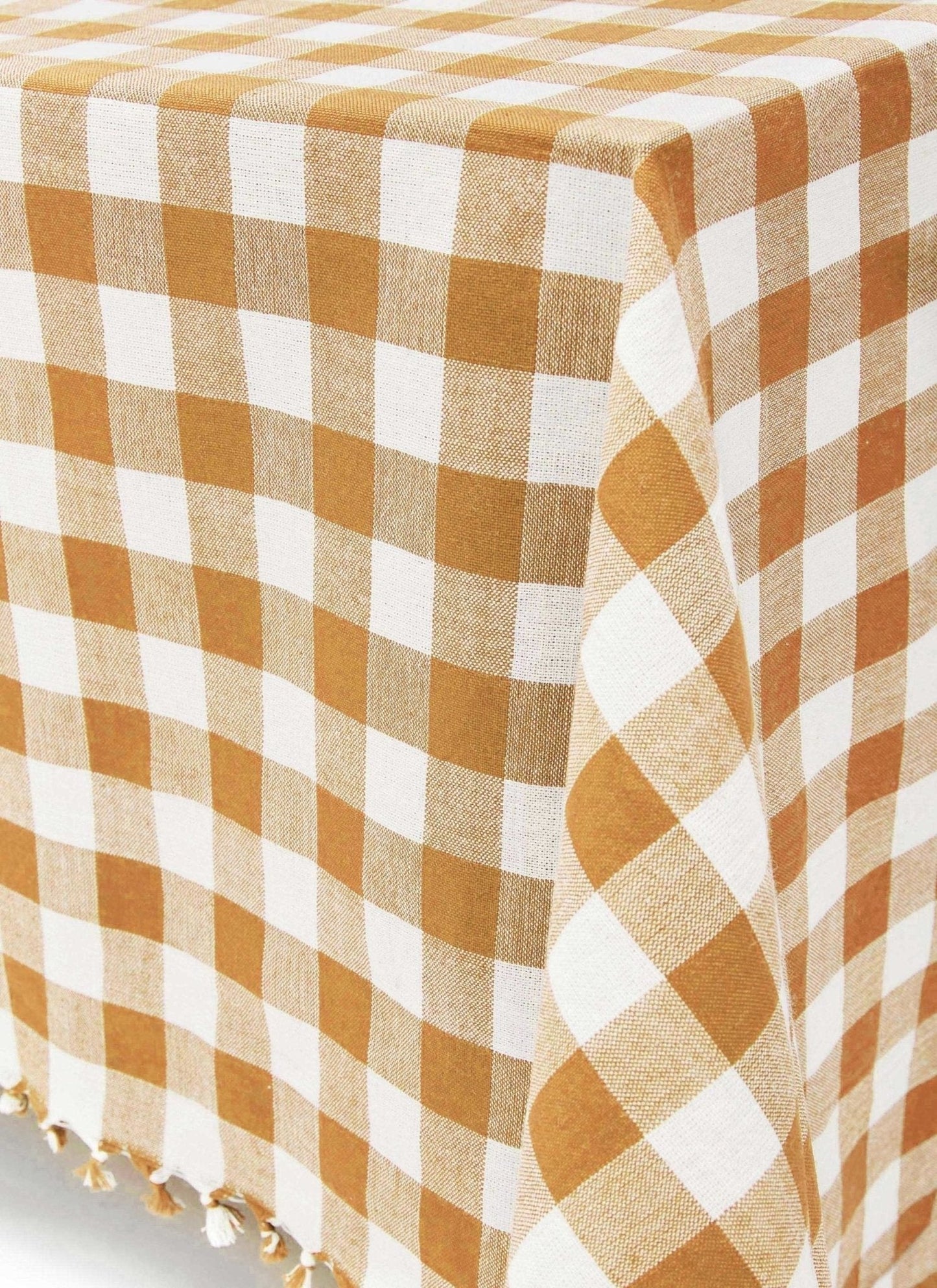 Gingham Goldenrod Tablecloth