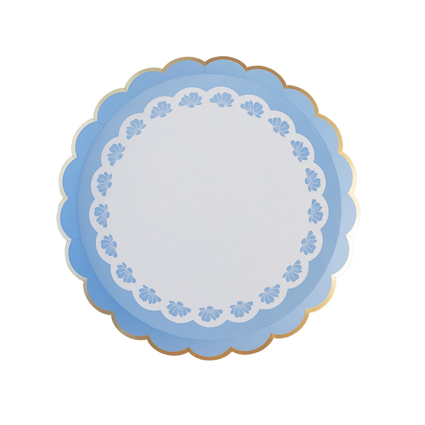 Belle Blue Elegant Floral Dessert Plates