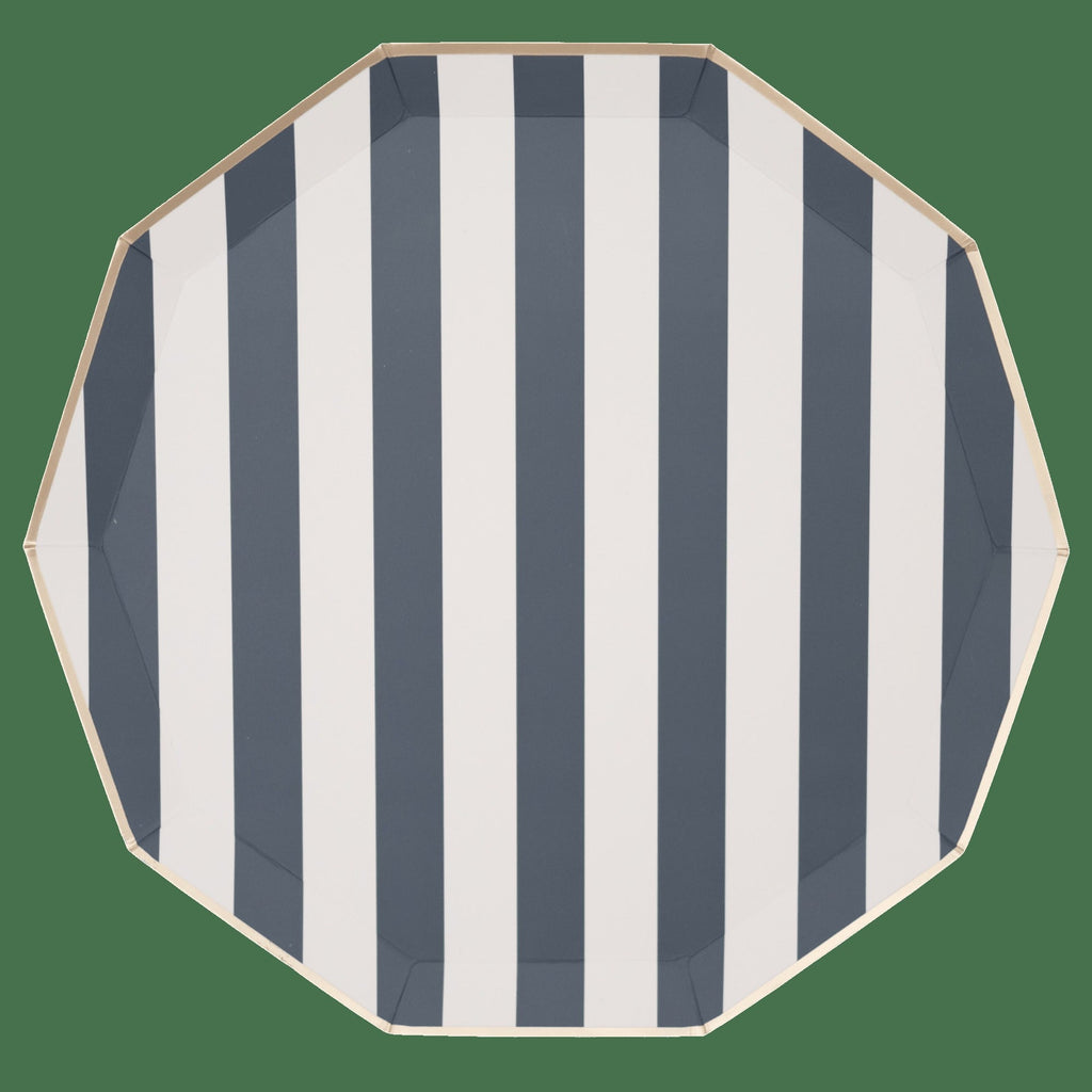 Midnight Blue Signature Cabana Stripe Plates