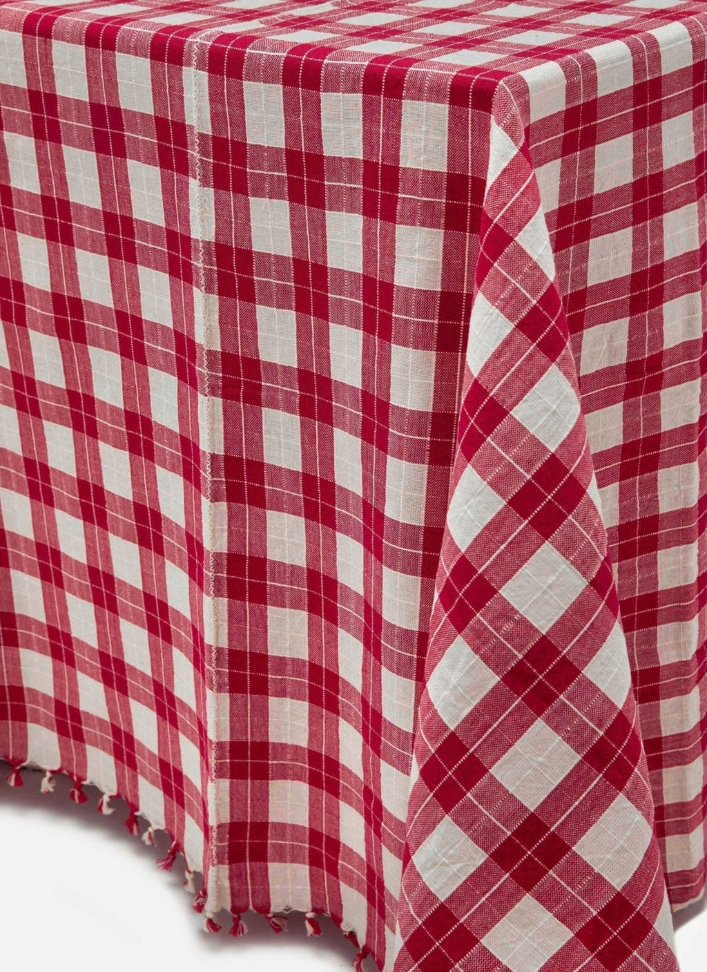 Annabelle Plaid Red Tablecloth