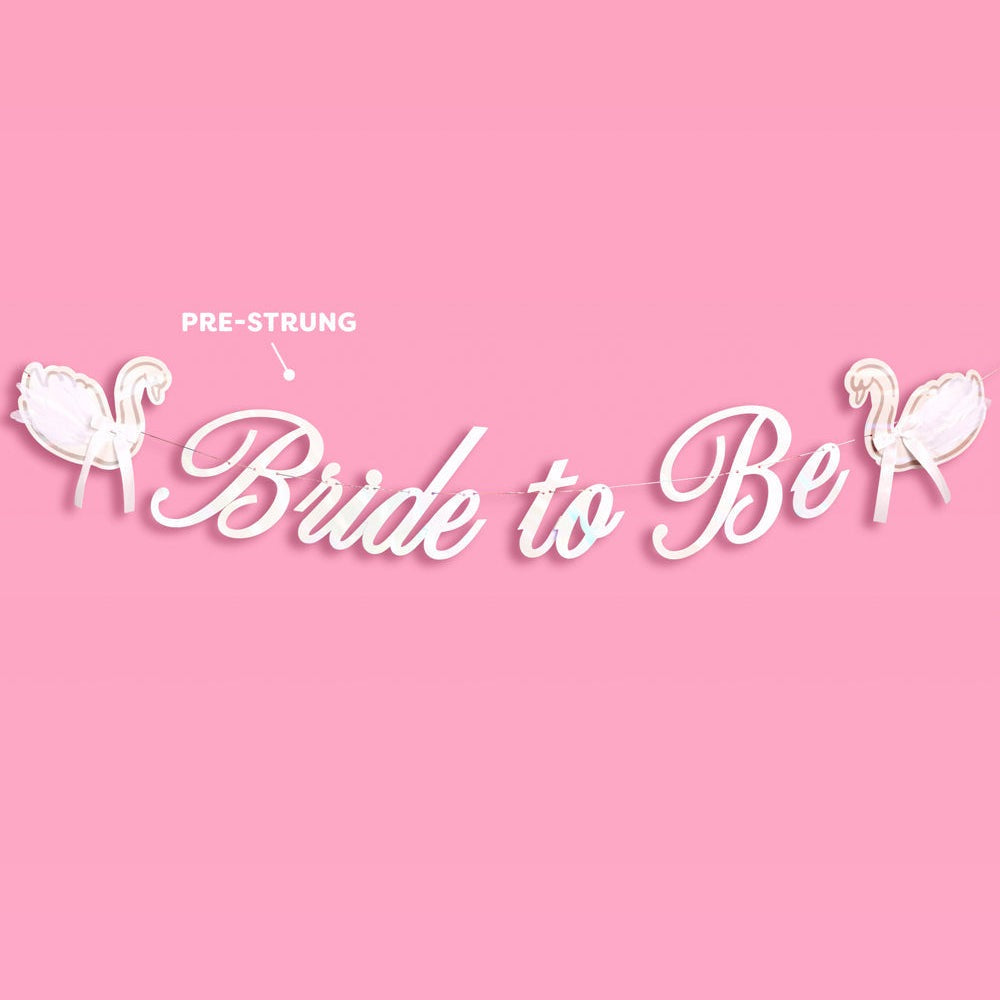 Bride to Be Swan Banner