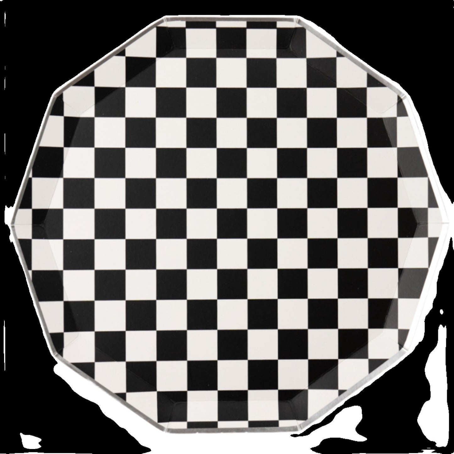 Black & White Signature Checker Large Plates