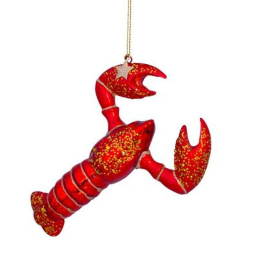 Red Lobster Glass Ornament