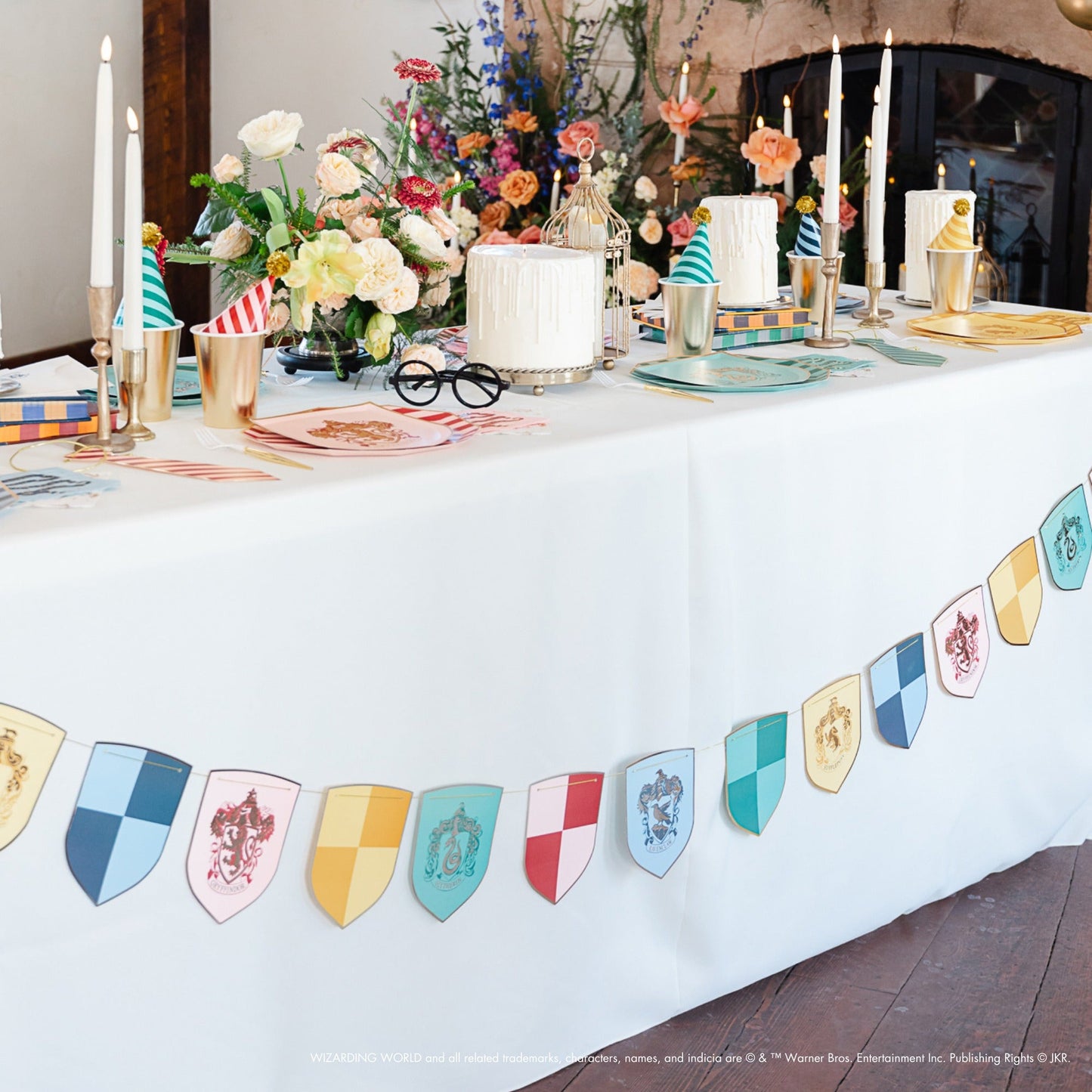 Harry Potter X Bonjour Fete House Pride Multicolor Decorative Hogwarts Banner