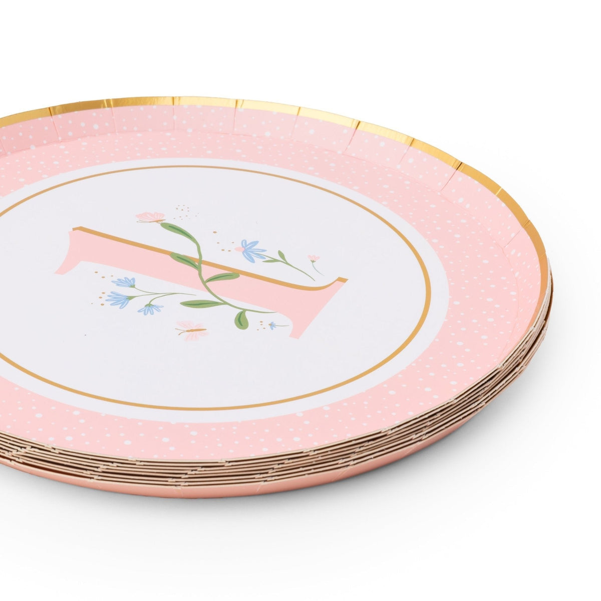 1st Birthday Petal Pink Small Plates