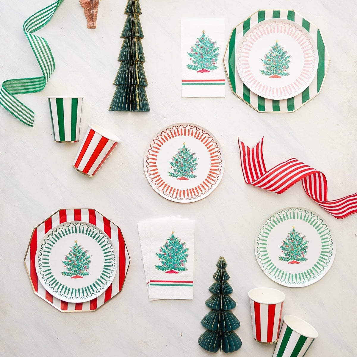 Emerald Green Signature Cabana Stripe Cups