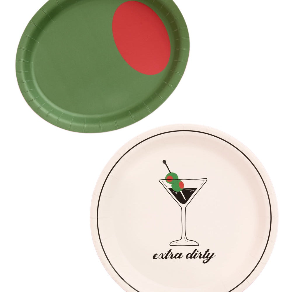 Extra Dirty Martini Plate Set