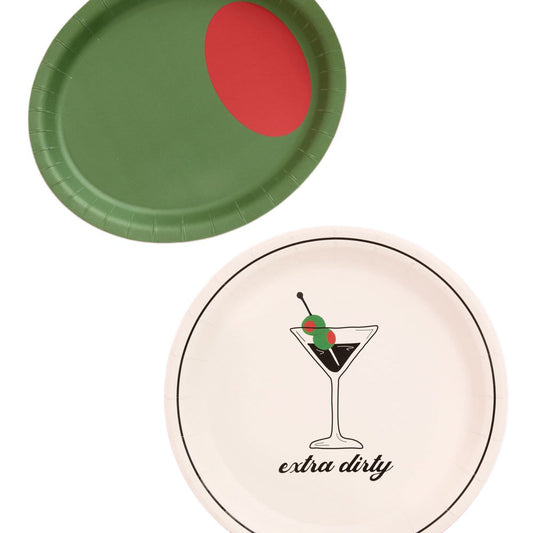 Extra Dirty Martini Plate Set