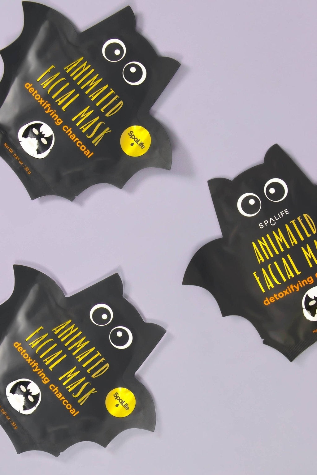 Charcoal Bat Halloween Face Mask
