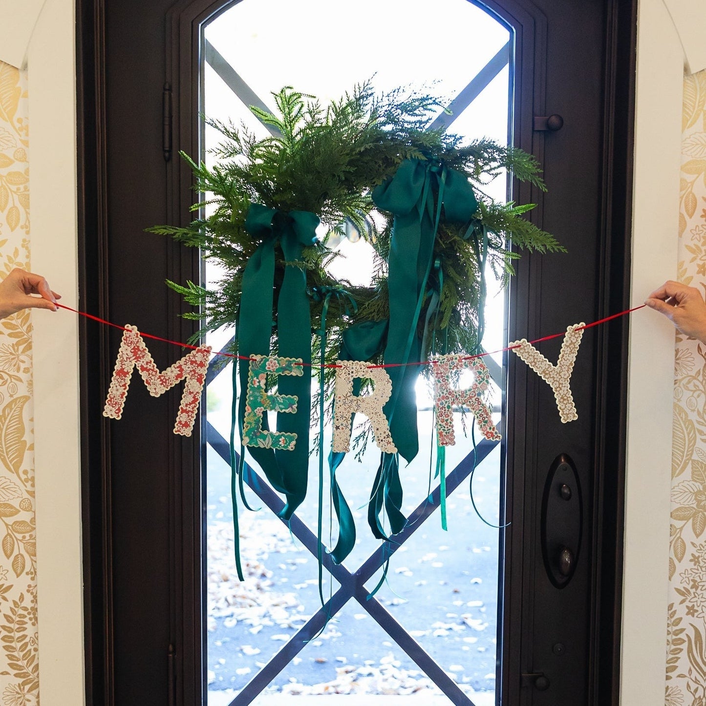Meri Meri X Liberty Merry Christmas Garland Set
