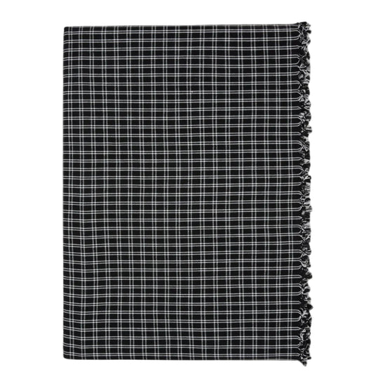 HARRISON PLAID - Black Tablecloth