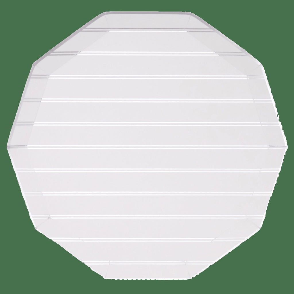 Silver Large Stripe Plates