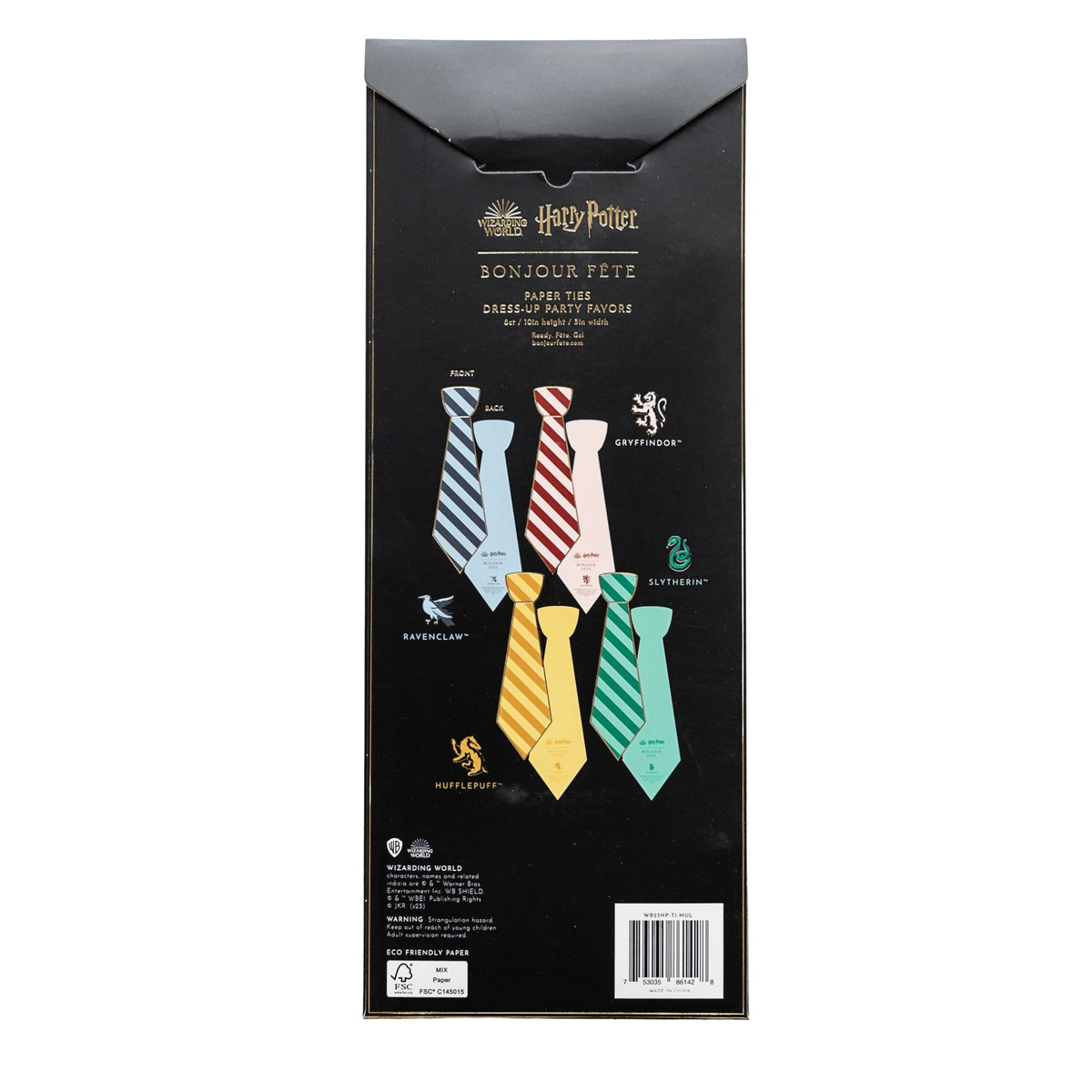 Harry Potter X Bonjour Fete House Pride Multicolor Hogwarts Ties