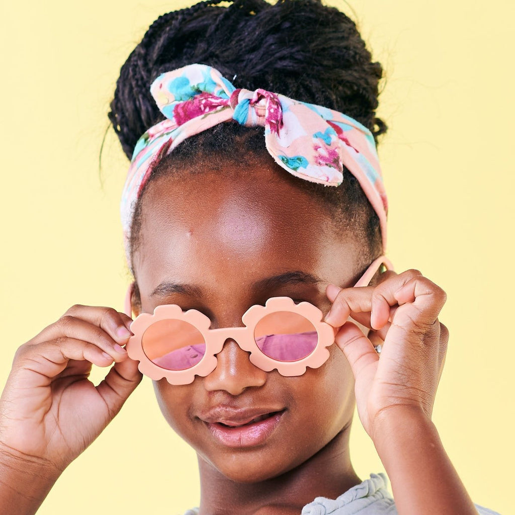 Kids Pink Flower Sunglasses