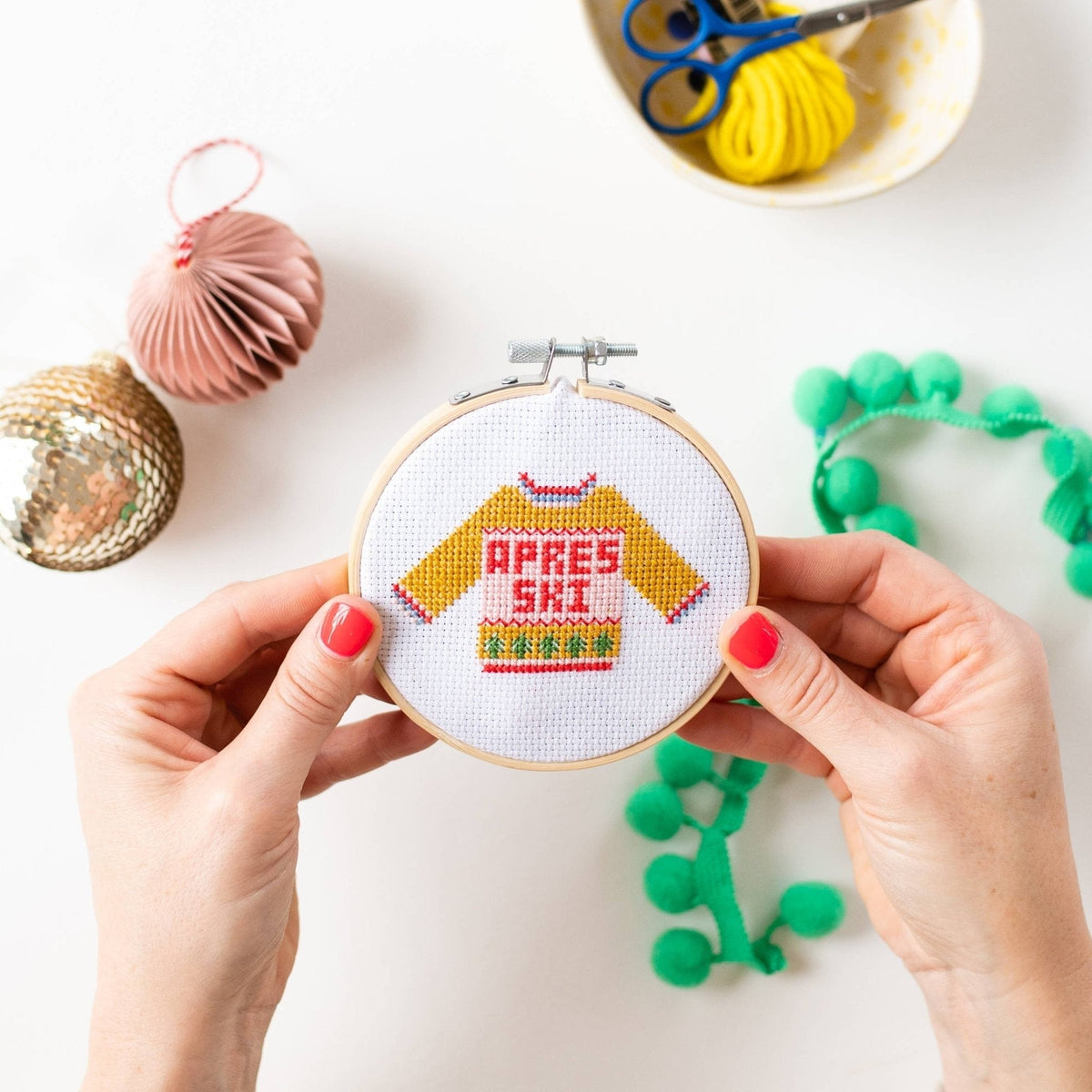 Apres Ski Christmas Sweater Cross Stitch Kit