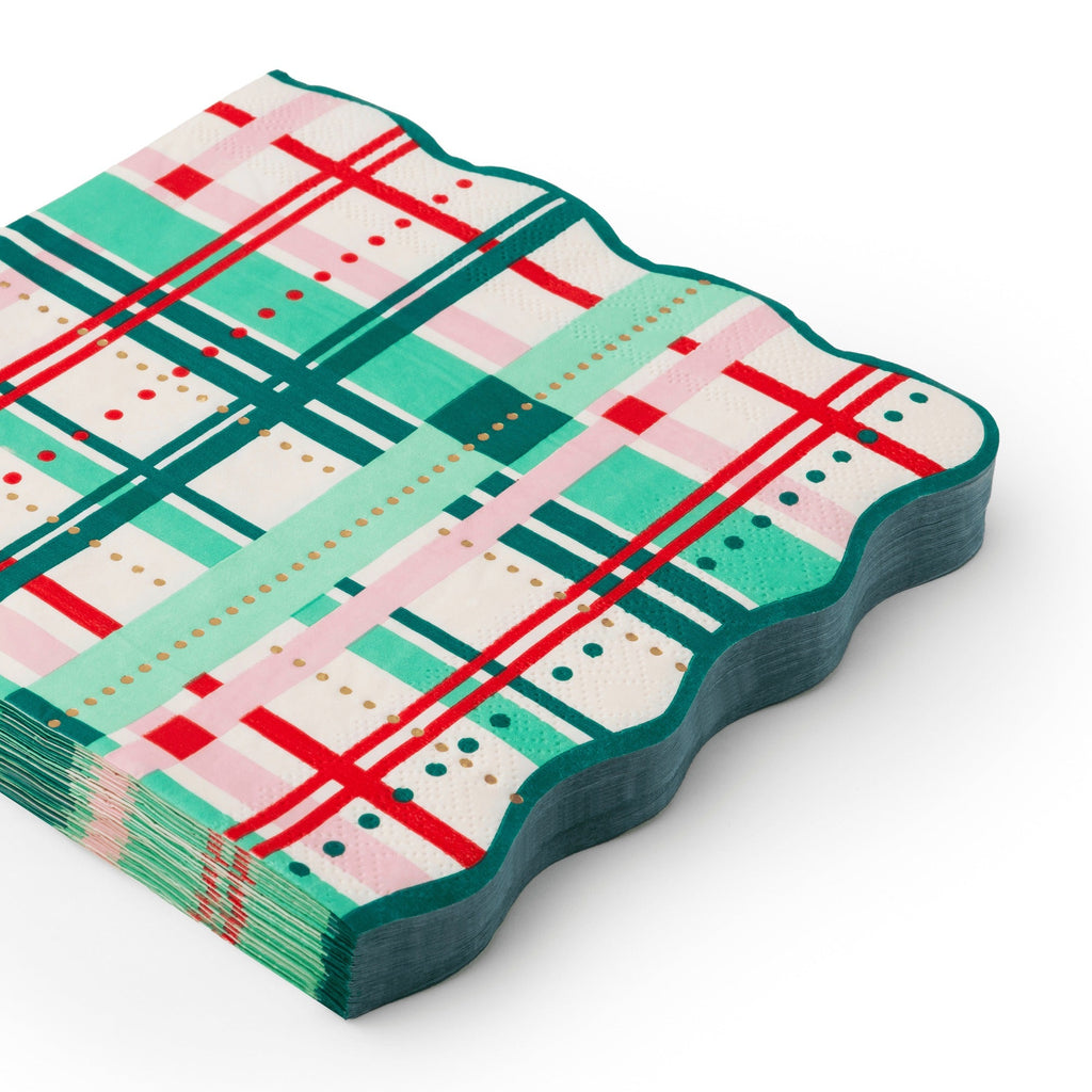 Christmas Plaid Large Napkins