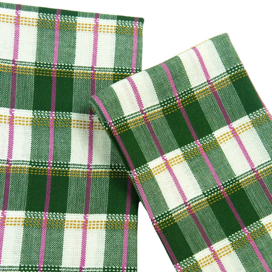 San Andres Gingham Forest & White Napkins