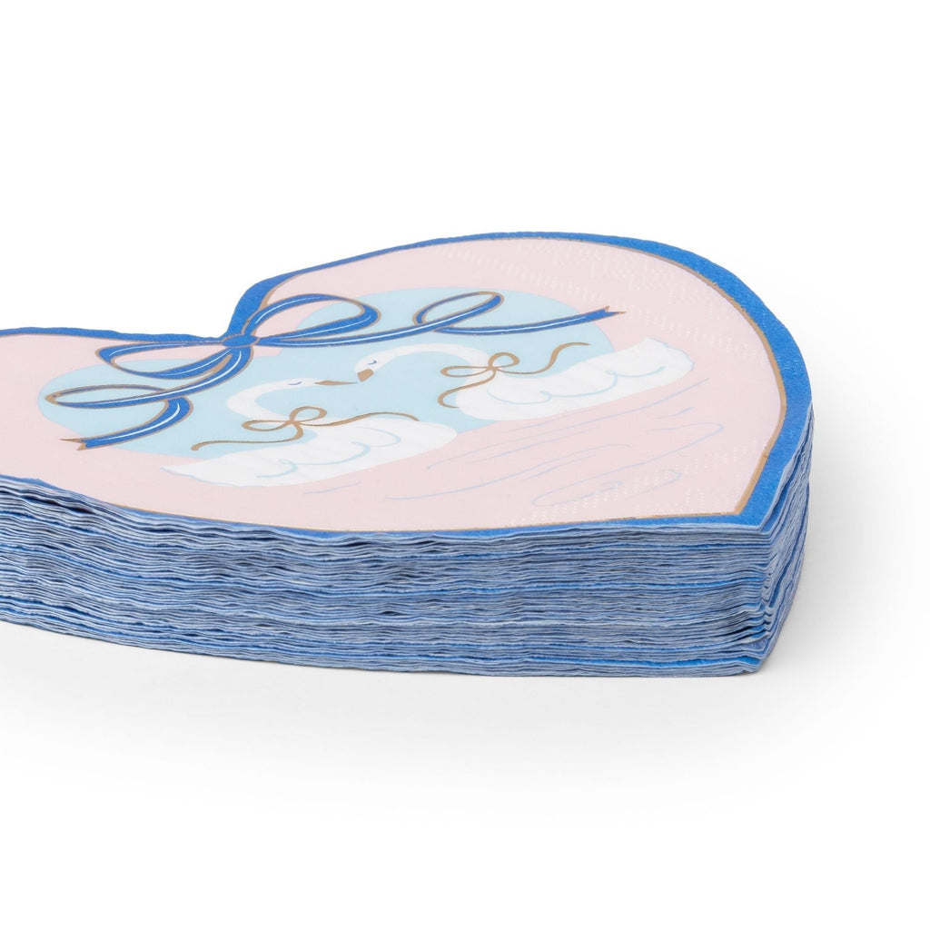 Tying the Knot Swan Heart Napkins