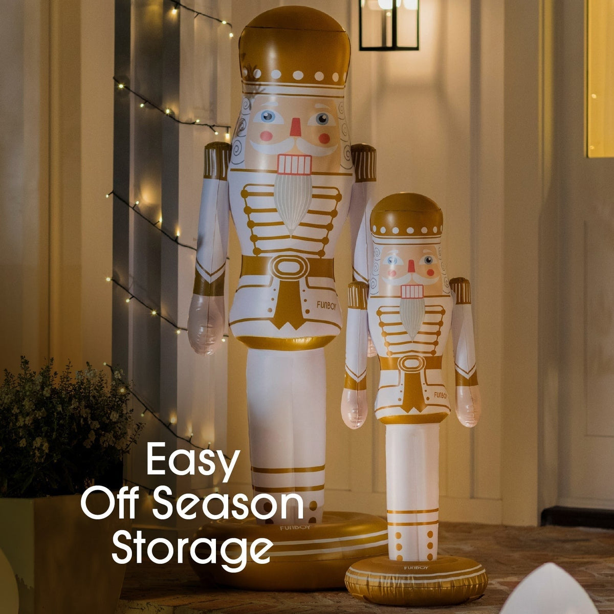 Large Inflatable Gold & White Nutcracker