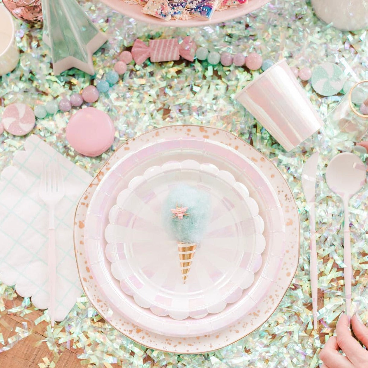 Fancy Blush Pink and White Cutlery