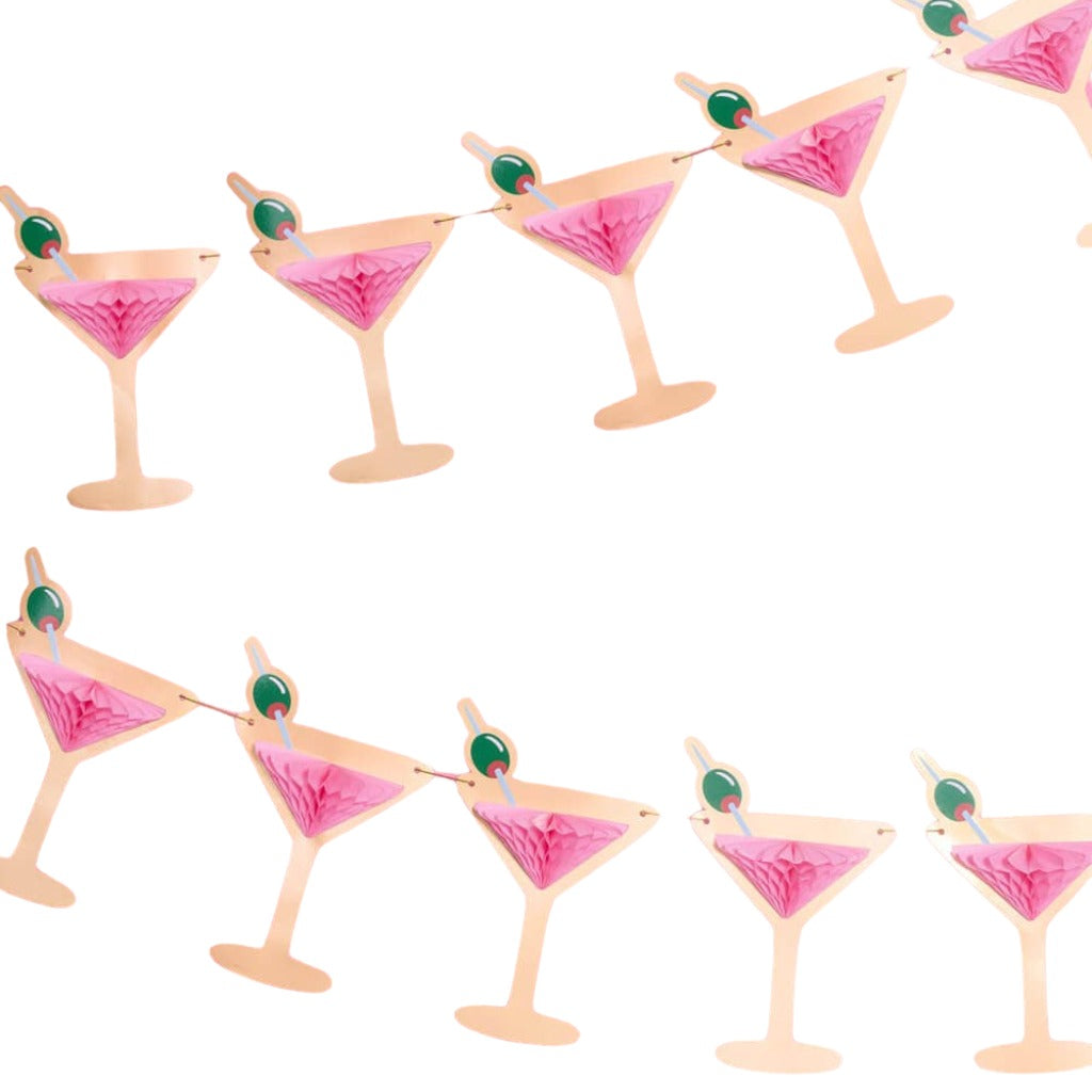 Martini Glass Honeycomb Banner