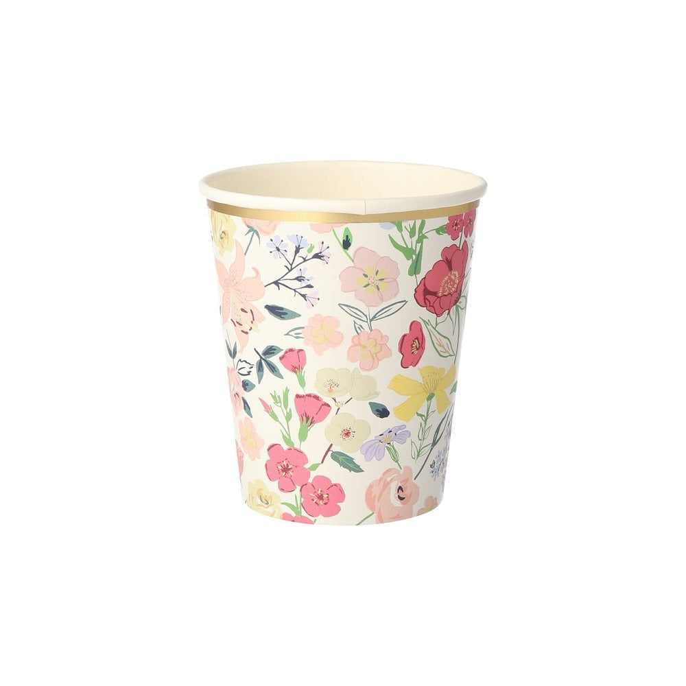 English Garden Floral Party Cups