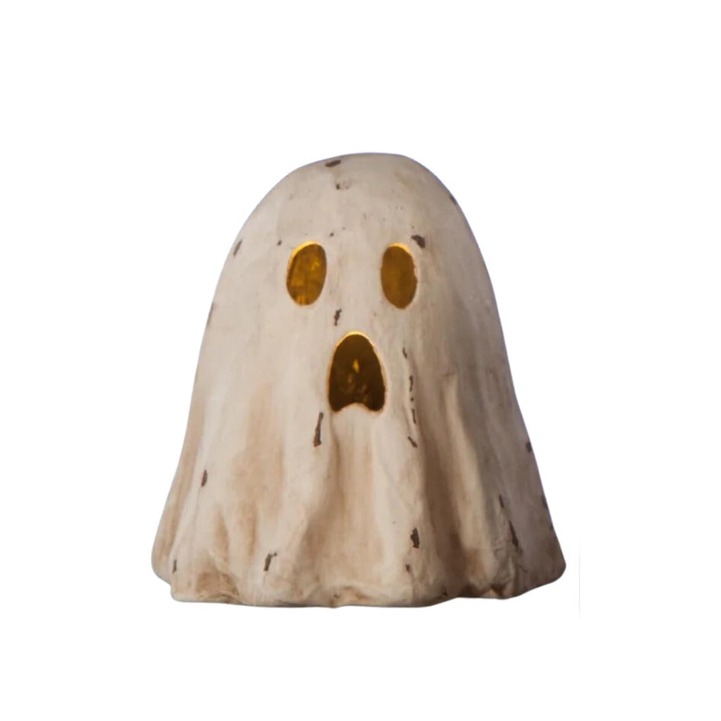 Bethany Lowe Scared Ghost Luminary Small Paper Mache