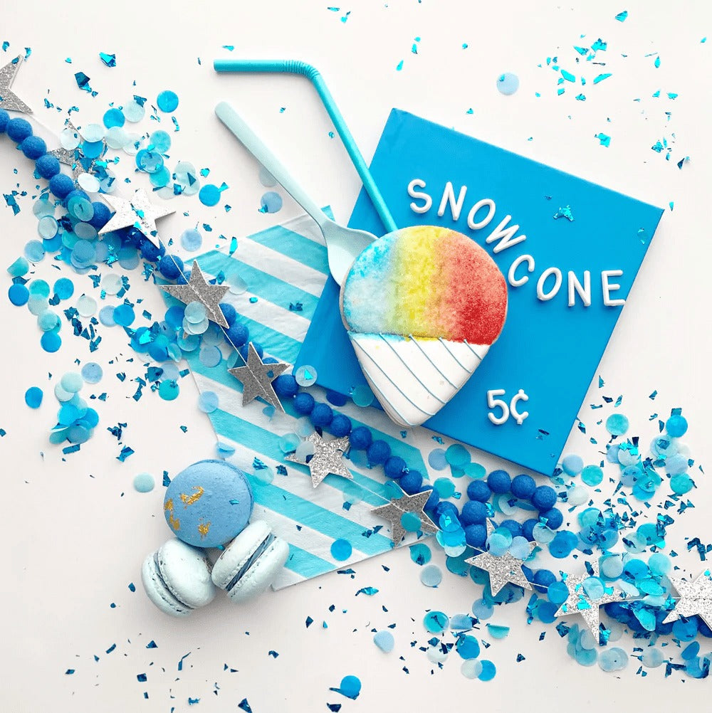 Blue Snow Cone Artisan Confetti