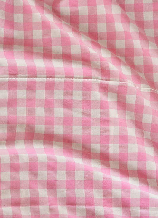 Gingham Peony Tablecloth