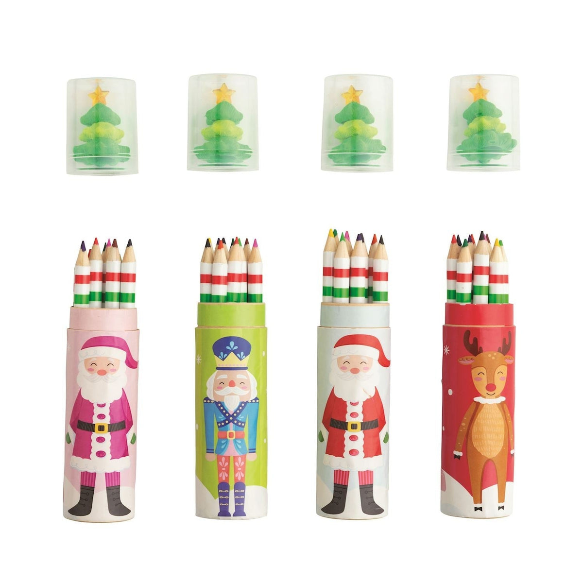 Christmas Pencil & Eraser Set