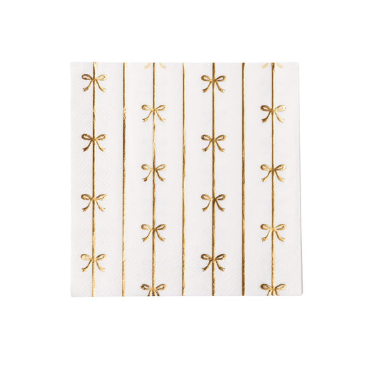 Gold Signature Bow Large Napkins