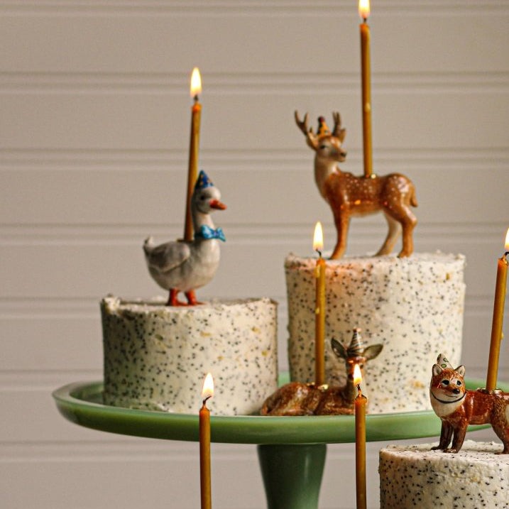 Blue Goose Birthday Candle Holder